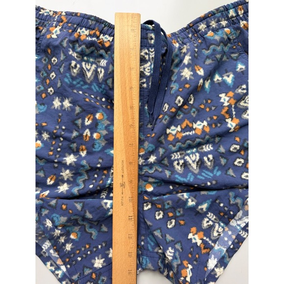 Patagonia Baggies Shorts Womens Blue Geometric Tribal Print Large - Picture 10 of 10